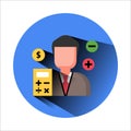 Accountant expert avatar illustration With Flat Design Style