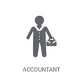 Accountant icon. Trendy Accountant logo concept on white background from Professions collection