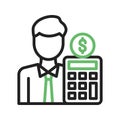 Accountant icon vector image.