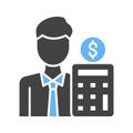 Accountant icon vector image.