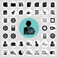 Accountant icons set.