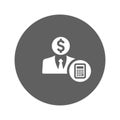 Accountant icons. Line, outline symbol