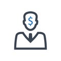 Accountant, paymaster icon Royalty Free Stock Photo