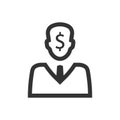Accountant, paymaster icon Royalty Free Stock Photo