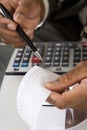 Accountant Reading Adding Machine Tape Royalty Free Stock Photo