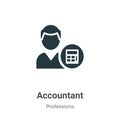 Accountant vector icon on white background. Flat vector accountant icon symbol sign from modern professions collection for mobile