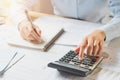 accountant working on desk Royalty Free Stock Photo