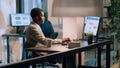 Accountant working during nightshift Royalty Free Stock Photo