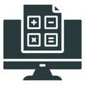 Accounting, auditing, business analysis . Vector icon which can easily modify or edit