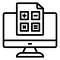 Accounting, auditing, business analysis . Vector icon which can easily modify or edit