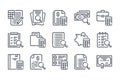 Accounting and auditing related line icon set. Royalty Free Stock Photo