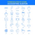 Accounting Auditor Icons - Futuro Blue 25 Icon pack