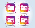 Accounting binders icons. Add document symbol. Royalty Free Stock Photo