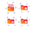Accounting binders icons. Add document symbol. Vector Royalty Free Stock Photo