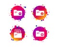 Accounting binders icons. Add document symbol. Vector Royalty Free Stock Photo