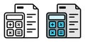 Accounting, calculator, calculation Icon. Color and Black