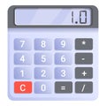 Accounting calculator icon, cartoon style