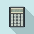 Accounting calculator icon, flat style