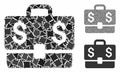 Accounting case Mosaic Icon of Irregular Pieces