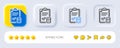 Accounting checklist line icon. Calculator sign. Neumorphic buttons. Vector