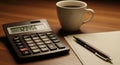 Accounting and Coffee Break Royalty Free Stock Photo