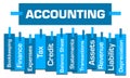 Accounting Word Cloud Blue Stuck Stripes Royalty Free Stock Photo