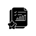 Accounting document black glyph icon Royalty Free Stock Photo