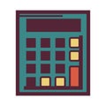 Accounting and finance, calculator isolated icon, count money