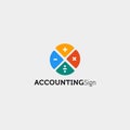 accounting, finance creative logo template vector isolated Royalty Free Stock Photo