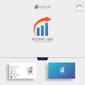 accounting, finance creative logo template vector isolated Royalty Free Stock Photo