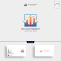 accounting, finance logo template vector isolated Royalty Free Stock Photo