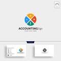 accounting, finance logo template vector isolated Royalty Free Stock Photo