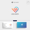accounting, finance logo template vector isolated Royalty Free Stock Photo