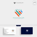 accounting, finance logo template vector isolated Royalty Free Stock Photo