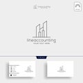 accounting, finance logo template vector isolated Royalty Free Stock Photo