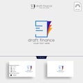 accounting, finance logo template vector isolated Royalty Free Stock Photo