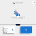 accounting, finance logo template vector isolated Royalty Free Stock Photo