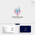 accounting, finance logo template vector isolated Royalty Free Stock Photo