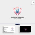 accounting, finance logo template vector isolated Royalty Free Stock Photo