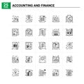 25 Accounting And Finance icon set. vector background Royalty Free Stock Photo