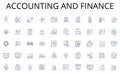 Accounting and finance line icons collection. Celebrations, Festivities, Parties, Reunions, Weddings, Engagements