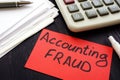 Accounting fraud inscription and audit report.