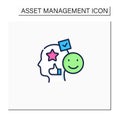 Accounting goodwill color icon