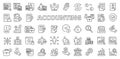 Accounting icons in line design. Accounting, analytics, finance, business, money, financial, audit, tax, budget, capital