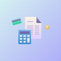 Accounting icons set collection with smooth style coloring Royalty Free Stock Photo