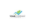 Accounting investment and home arrow logo