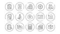 Accounting line icons. Report, Calculator and Checklist. Linear icon set. Vector