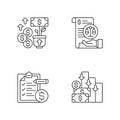 Accounting linear icons set