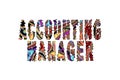 Accounting manager, Banner, Poster and Sticker