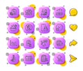 Accounting report, Diagram chart and Tax document line icons. For web app, printing. App 3d buttons icons. Vector